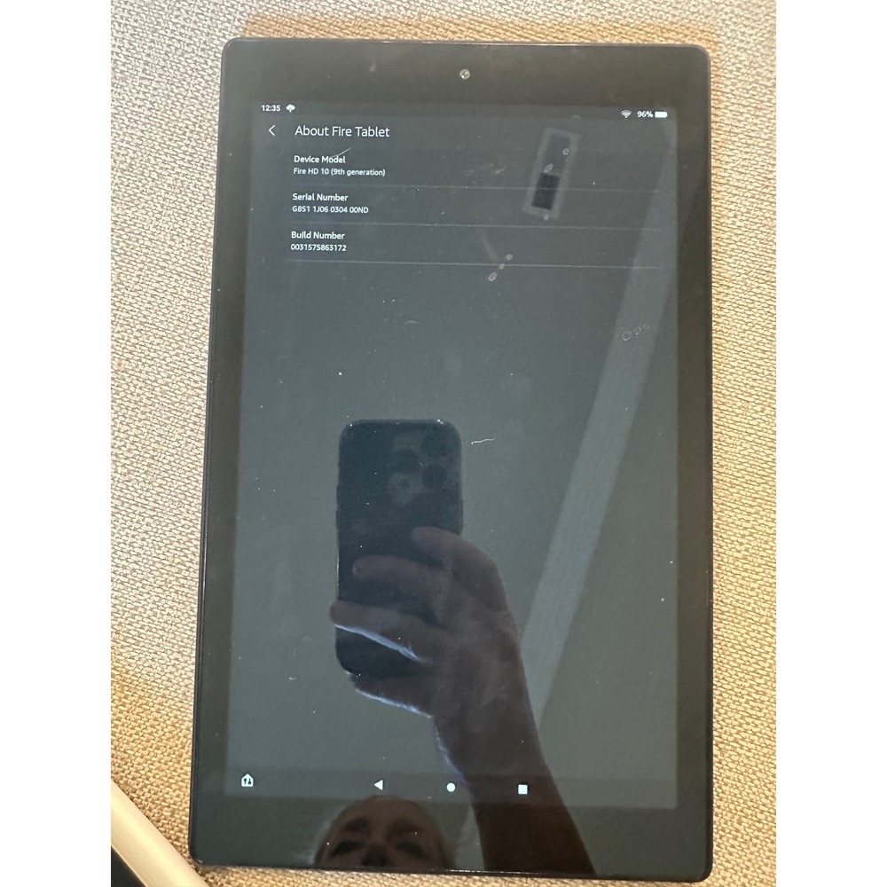 Amazon Fire HD 10 9th Generation Tablet Black 10.1 inch tested factory reset